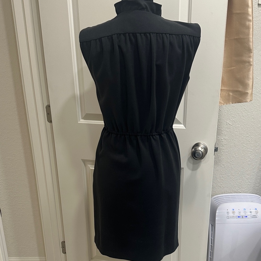 Rebecca Taylor Charcoal Grey Mini Faux Wrap Dress 4 - Picture 6 of 9